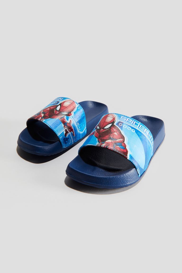 Printed Pool Shoes Dark blue/Spider-Man