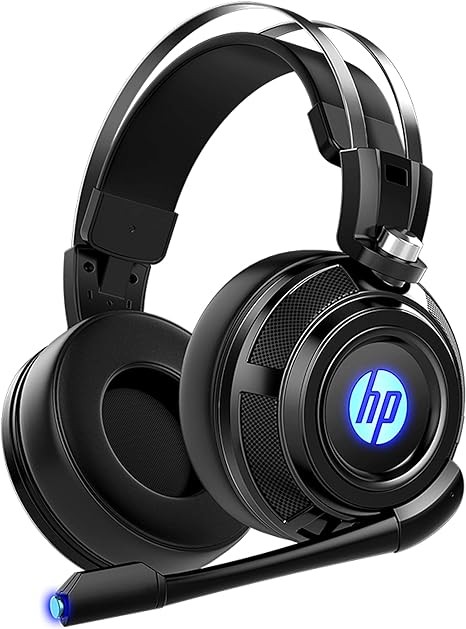 HP Gaming Headphones With Microphone, PS4 Gaming headset with mic , Over the Ear Wired Gaming Headphones With Microphone for PS5, Nintendo Switch, Mac, PC, Laptop, with LED Light