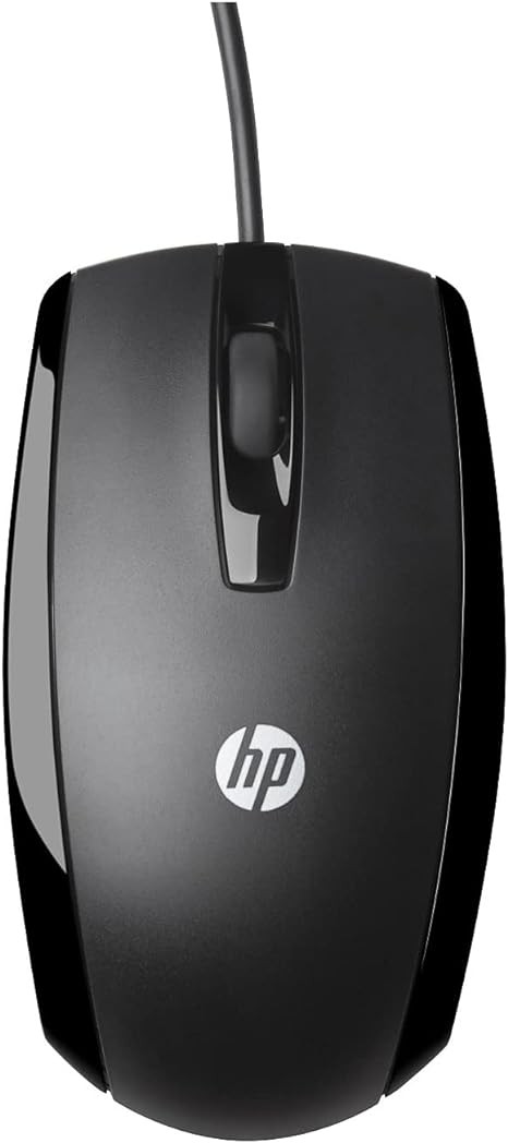 HP X500 - Wired USB Mouse for Windows PC Desktop, Laptop, Notebook, Mac, computerand Chromebook, for Righty or Lefty Use (E5E76AA#ABA),Black