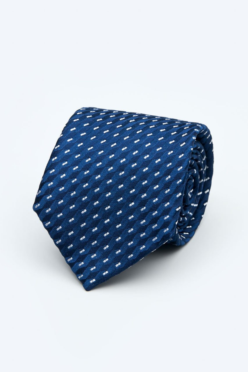 Blue Geometric Classic Tie