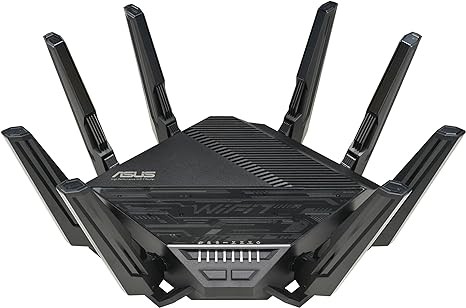 ASUS RT-BE96U BE19000 802.11BE Tri-Band Performance WiFi 7 Extendable Router with 6GHz support, Dual 10G Port, 320Mhz, lifetime internet security , MLO, Multi-RU puncturing , AiMesh Support