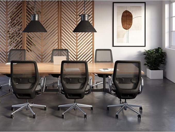 WorkPro® Sentrix Ergonomic Mesh/Mesh Mid-Back Manager Chair, Fixed Arms, Black, BIFMA Compliant