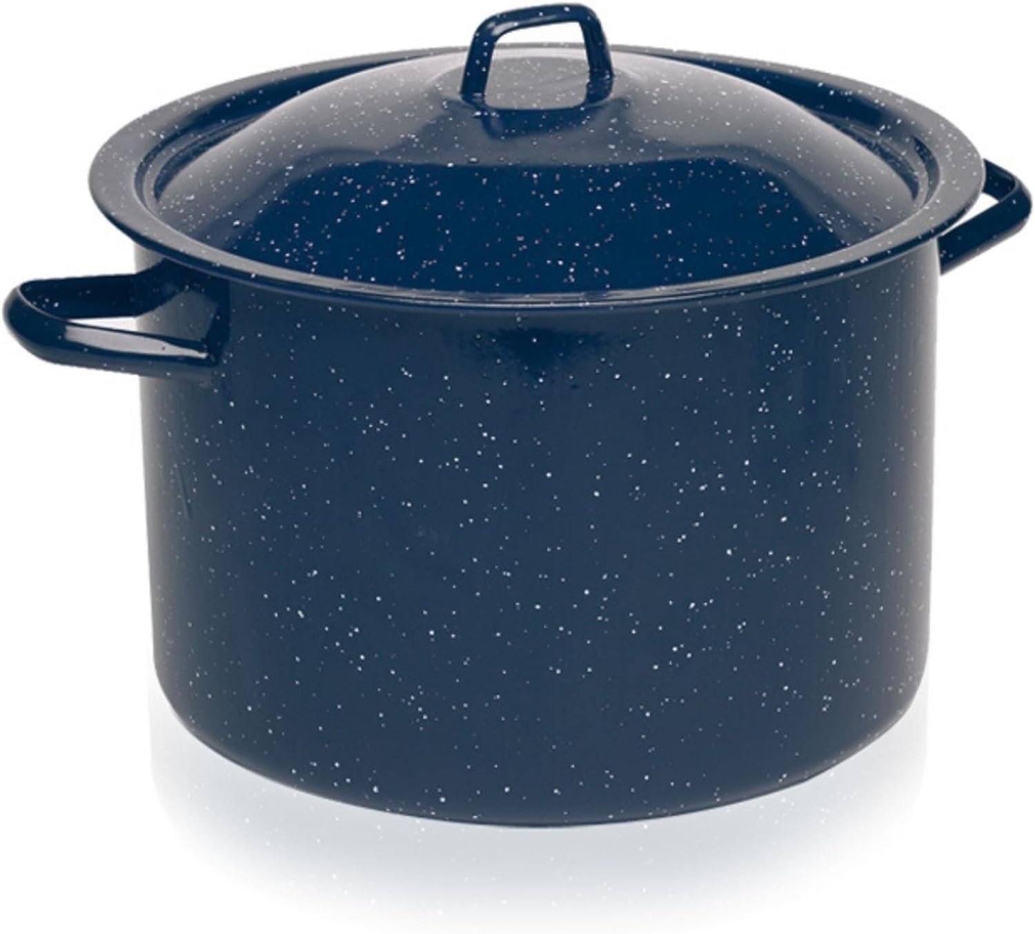 IMUSA USA C20666-1062810W Speckled Enamel Stock Pot with Lid, 4 Quart