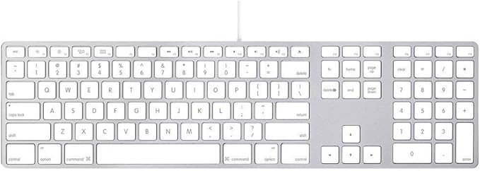 Apple Wired Keyboard with Numeric Keypad Compatible with Mac OS X v.10.6.8 & later Versions (MB110LL/B) (Renewed)