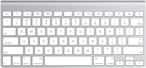 Apple Wireless Keyboard with Bluetooth - Silver (Renewed)