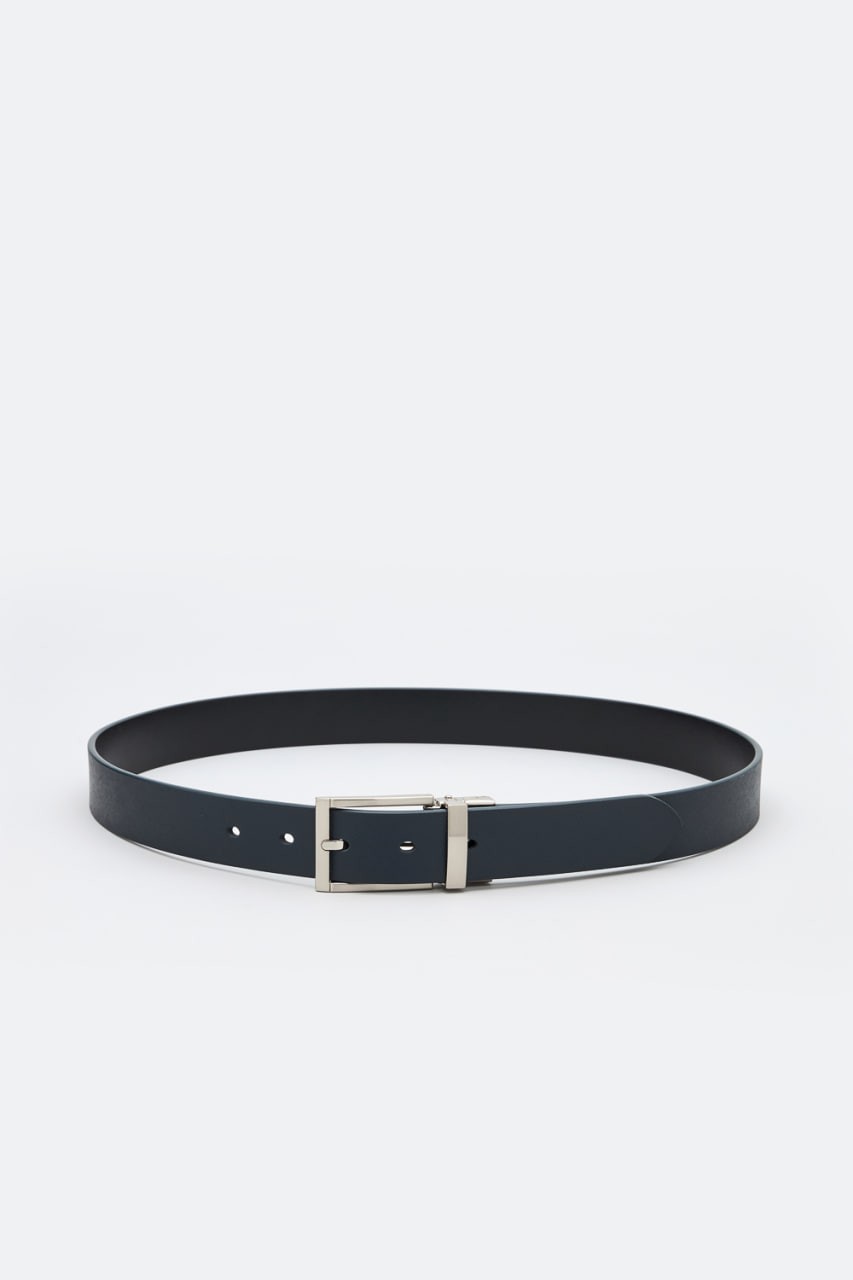 Dark blue & black swivel buckle belt