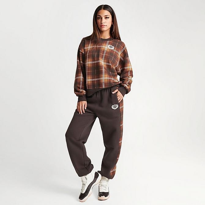 WOMEN'S JORDAN BROOKLYN PLAID FLEECE PANTS