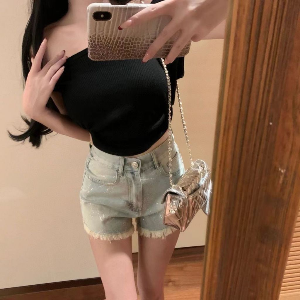 C.hane.l Shorts High Waist Wide Leg Comfortable Slimmer Look Casual Women Shorts