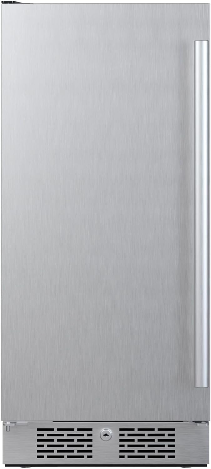 Avallon AFR152SSLH 15 Inch Wide 3.3 Cu. Ft. Compact Refrigerator with LED Lighting and Left Swing Door