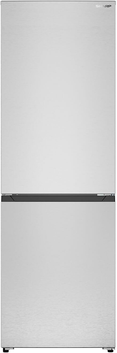 SHARP SJB1255GS Refrigerator with Bottom-Freezer, Counter-Depth, 24 Inch, 11.5 Cubic Foot, Stainless Steel