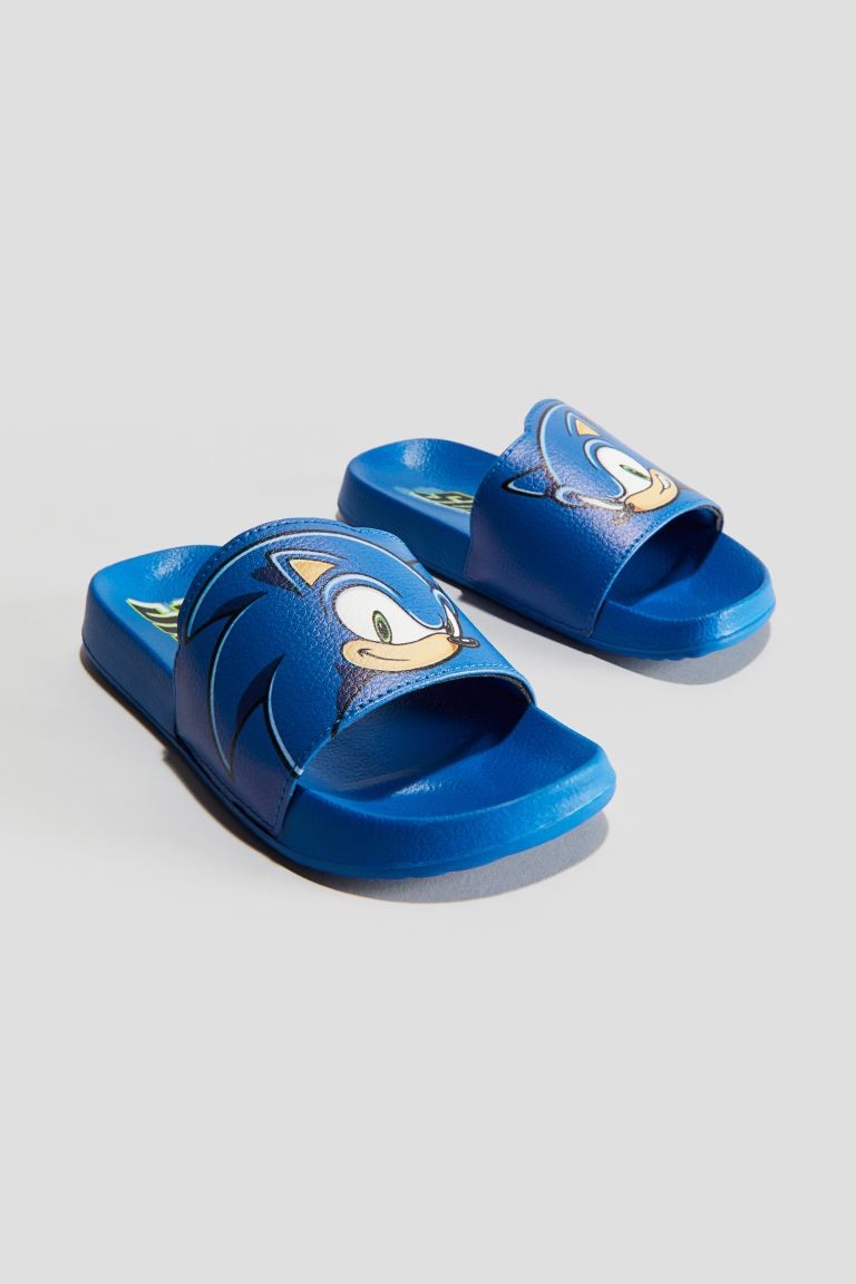 Printed Pool Shoes Bright blue/Sonic the Hedgehog