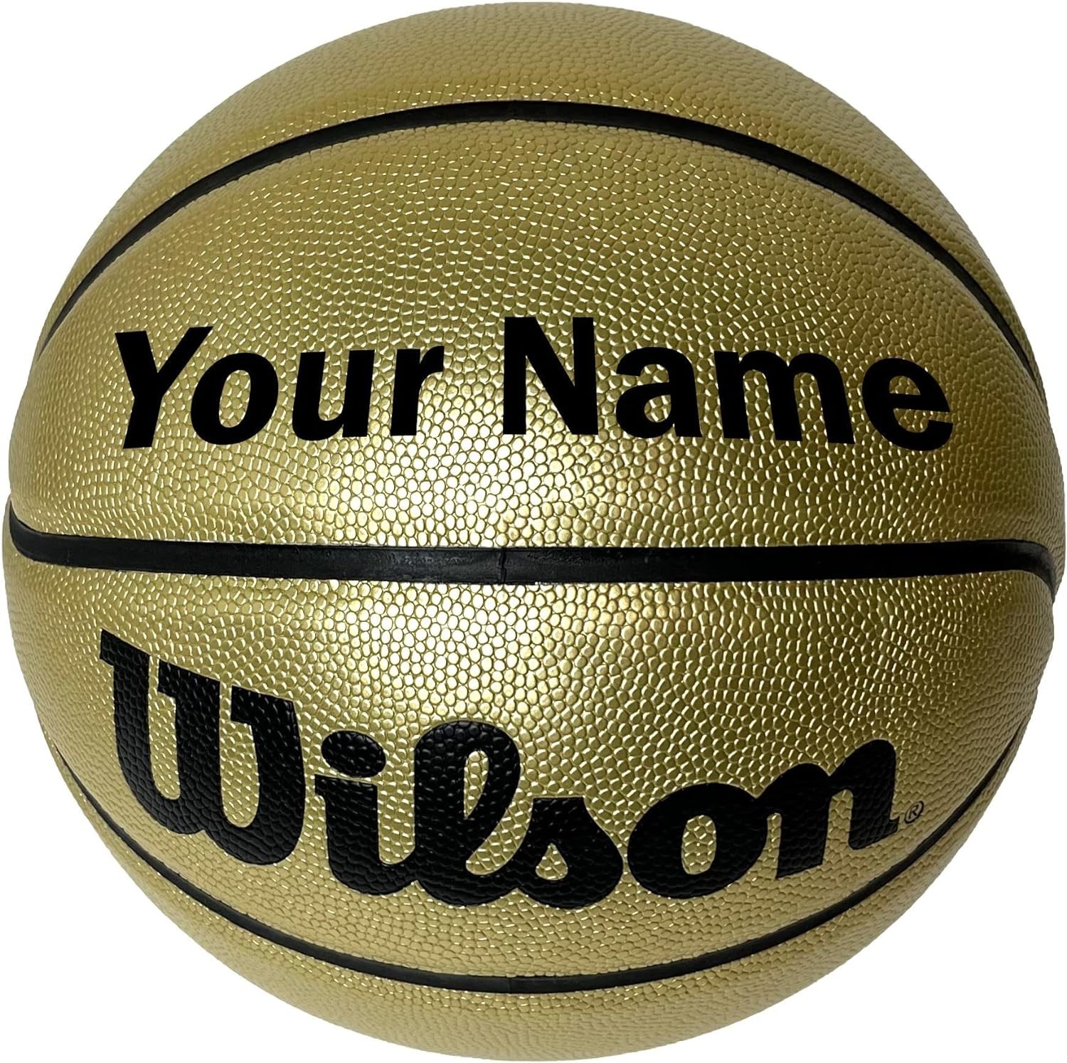 WILSON Customized Personalized NCAA Black and Gold Basketball Official Size 29.5"