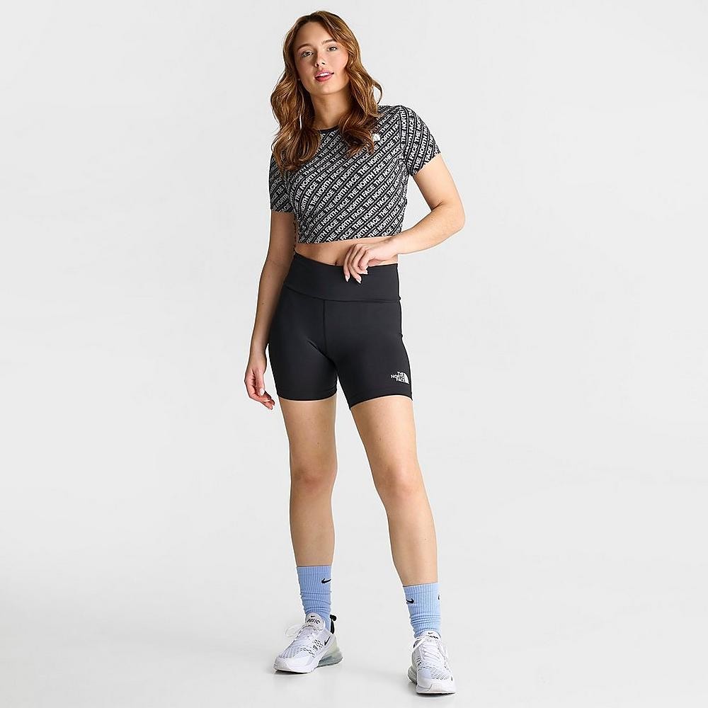 WOMEN'S THE NORTH FACE HIGH-WAISTED LOGO BIKER SHORTS