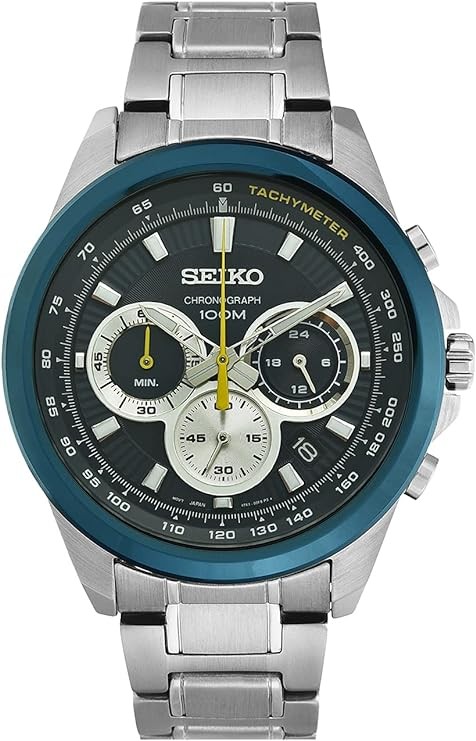 SEIKO MENS DRESS ANALOG WHITE DIAL WATCH SSB251P1