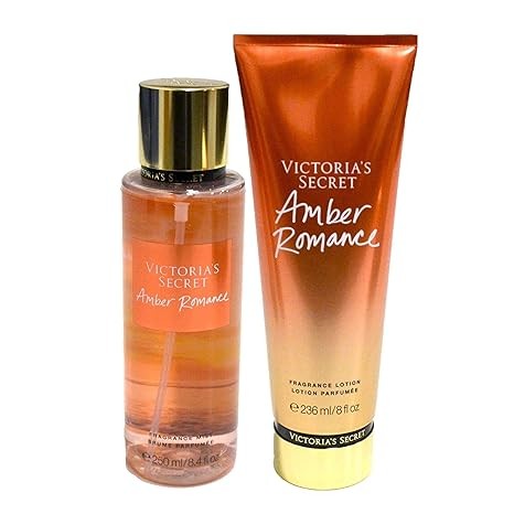 Victoria's Secret Amber Romance Set: Fragrance Body Mist & All-Skin Lotion