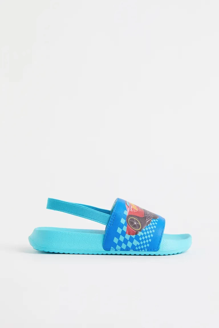 Printed Pool Shoes Turquoise/Hot Wheels