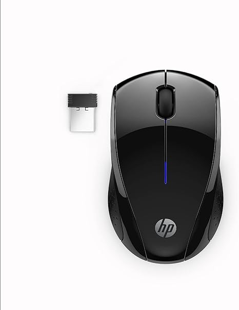 HP X3000 G2 Wireless Mouse - Ambidextrous 3-Button Control, & Scroll Wheel Multi-Surface Technology, 1600 DPI Optical Sensor Win, Chrome, Mac OS Up to 15-Month Battery Life (‎28Y30AA#ABA, Black)