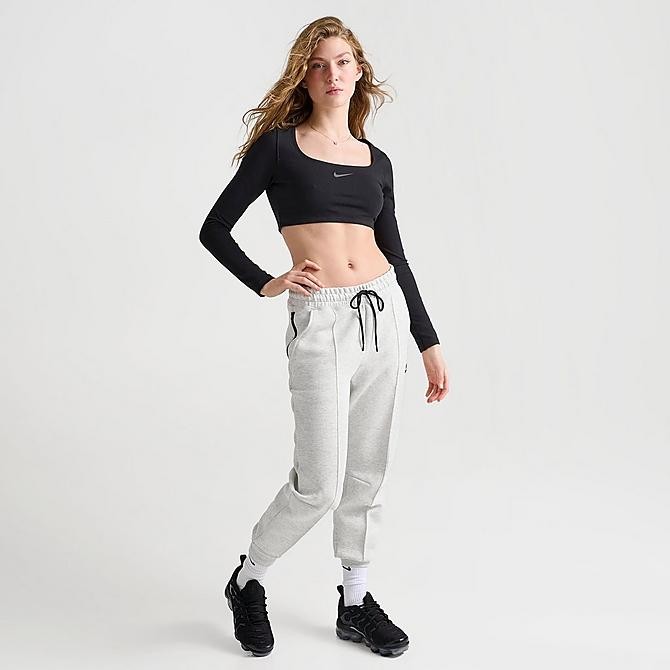 WOMEN'S NIKE SPORTSWEAR TECH FLEECE JOGGER PANTS Light Grey/Heather/Black