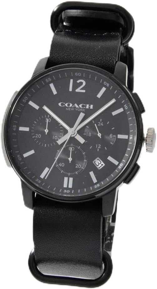 Coach 14602021 Men's Wristwatch, Black, Dial Color - Black, Men's 42mm Chronograph Watch