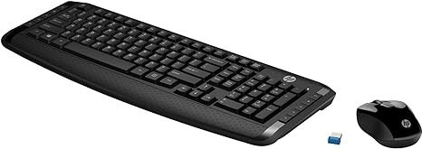 HP Wireless Keyboard and Mouse Combo, 2.4 GHz Wireless Connection, 12 Keyboard Shortcuts, Ten hotkeys, Single USB Nano Receiver, Ultra-Precise Mouse, Ideal for Office Work, Black (2024 Latest Model)