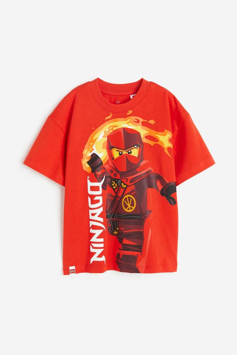 Printed T-shirt Bright red/LEGO Ninjago