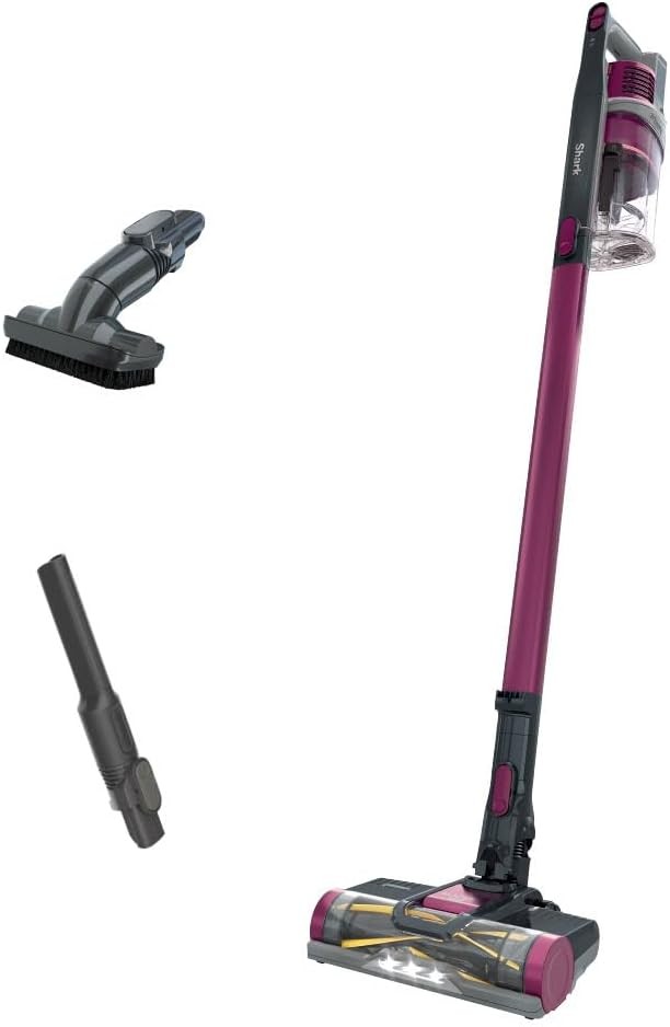 Shark Rocket Pet Pro with Self-Cleaning Brushroll, HEPA Filter Lightweight Cordless Stick Hand Vacuum, 7.5 lbs, Magenta