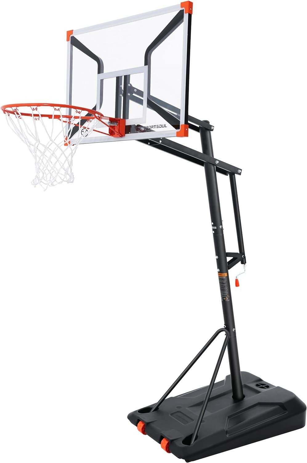 Portable Basketball Hoop Outdoor, 7.5-10FT Adjustable Height Heavy Duty Basketball Hoop Goal System, 44" 50" 54" Steel-Framed Shatterproof PC Backboard for Kid Youth Adults for Backyard Court Outdoor